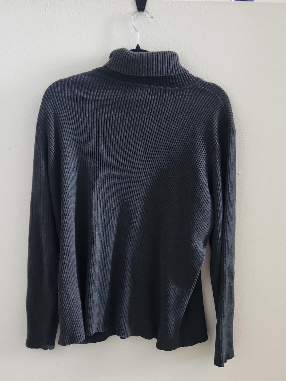 Lauren Ralph Lauren Grey Ribbed Turtleneck Sweater - Picture 5 of 5